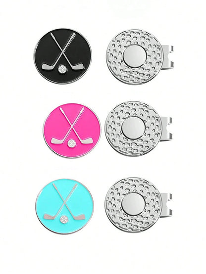 1 To 3 Magnetic Hat Clips. Golf Accessories. Decorated With Wear-Resistant Zinc Alloy. Suitable For Golfers. Color: Light Blue-Green.
