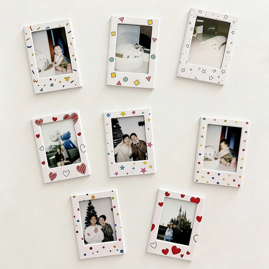 10/5/2 Packs 3 Inch Magnetic Photo Frames, Mini Fridge Magnet Picture Frame, Desktop Tabletop Display, Father's Day Gift Summer Home Decor European Travel Memory Rustic Boho Keepsake