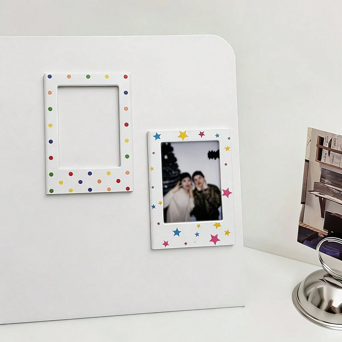 10/5/2 Packs 3 Inch Magnetic Photo Frames, Mini Fridge Magnet Picture Frame, Desktop Tabletop Display, Father's Day Gift Summer Home Decor European Travel Memory Rustic Boho Keepsake