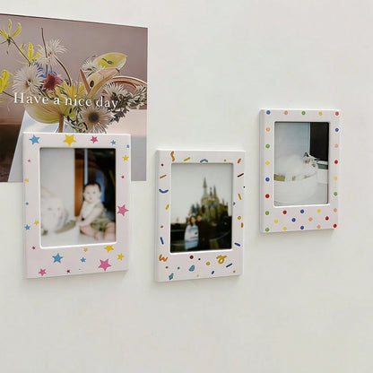 10/5/2 Packs 3 Inch Magnetic Photo Frames, Mini Fridge Magnet Picture Frame, Desktop Tabletop Display, Father's Day Gift Summer Home Decor European Travel Memory Rustic Boho Keepsake