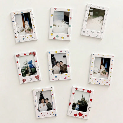 10/5/2 Packs 3 Inch Magnetic Photo Frames, Mini Fridge Magnet Picture Frame, Desktop Tabletop Display, Father's Day Gift Summer Home Decor European Travel Memory Rustic Boho Keepsake