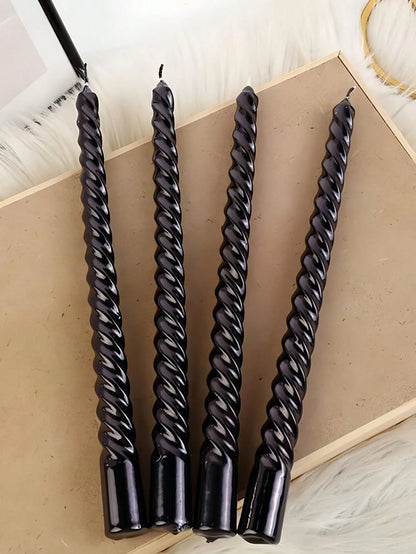 10-Inch 2.0*25cm White Taper Candle Set (4pcs), Real Dripless Taper Candles, 8-Hour Clean Burning Candle Sticks, Elegant Dinner Candles, Wedding Candles