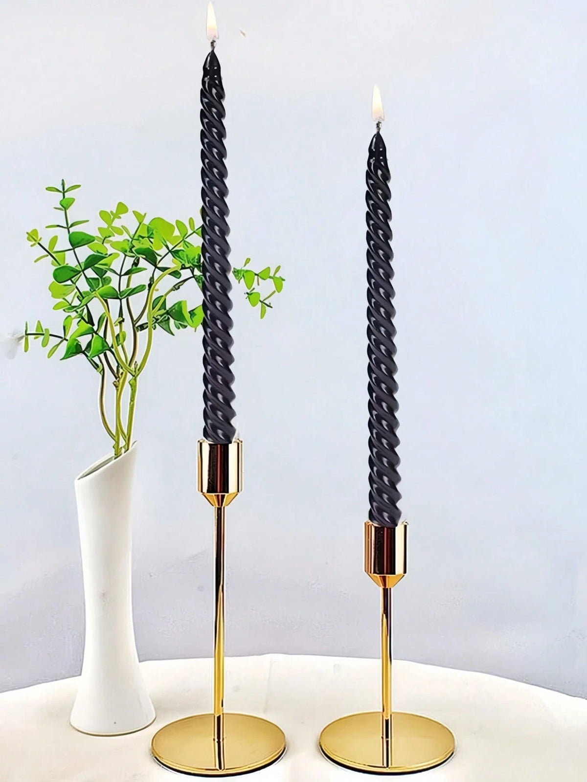 10-Inch 2.0*25cm White Taper Candle Set (4pcs), Real Dripless Taper Candles, 8-Hour Clean Burning Candle Sticks, Elegant Dinner Candles, Wedding Candles