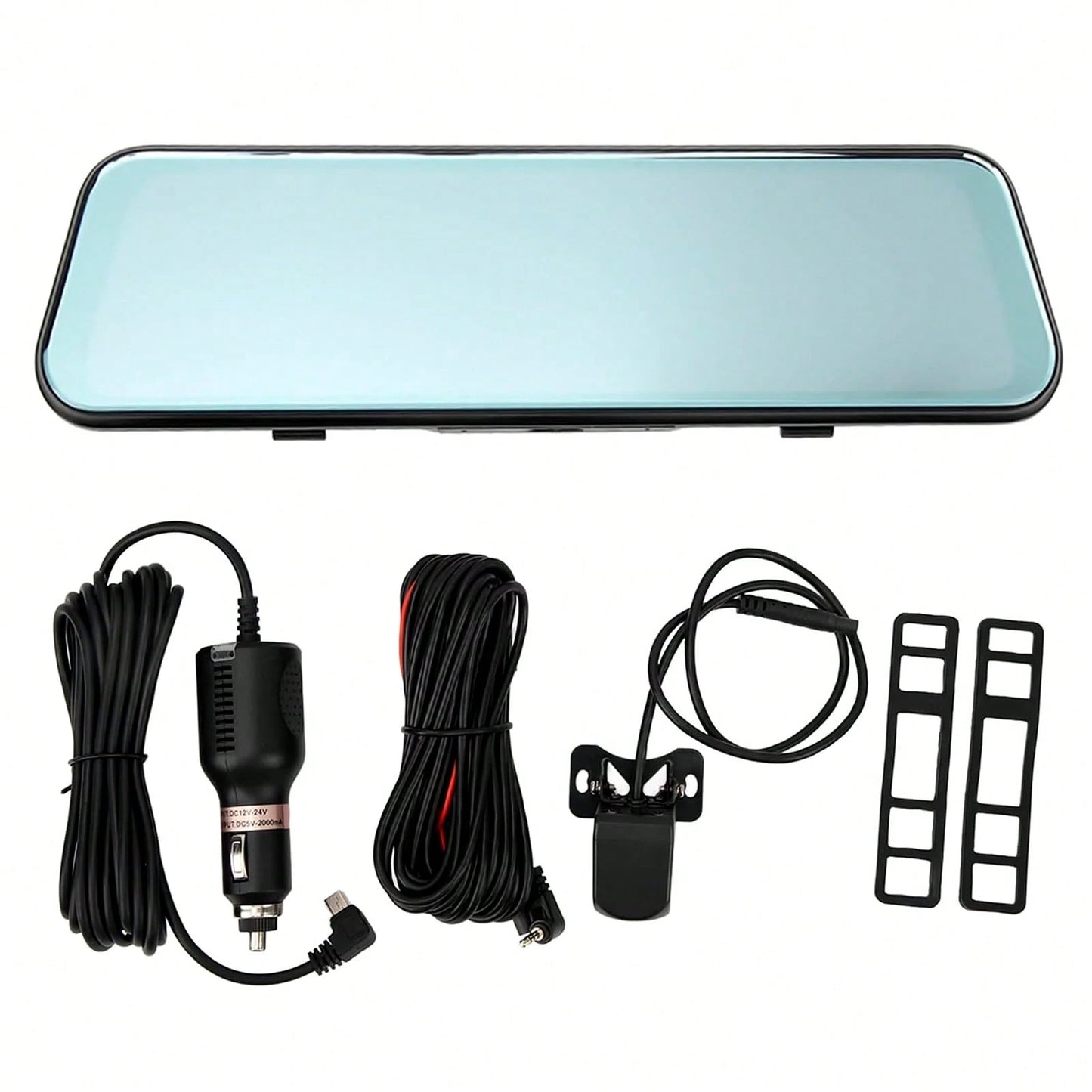 10 Inch IPS Touch Mirror Dash Cam Dual 1080P Front Rear 140° Wide Angle Waterproof Backup Cam G-Sensor Loop Recording Parking Guide Supports 64GB TF Card For All Vehicles Viral Driving Recorder Gift F