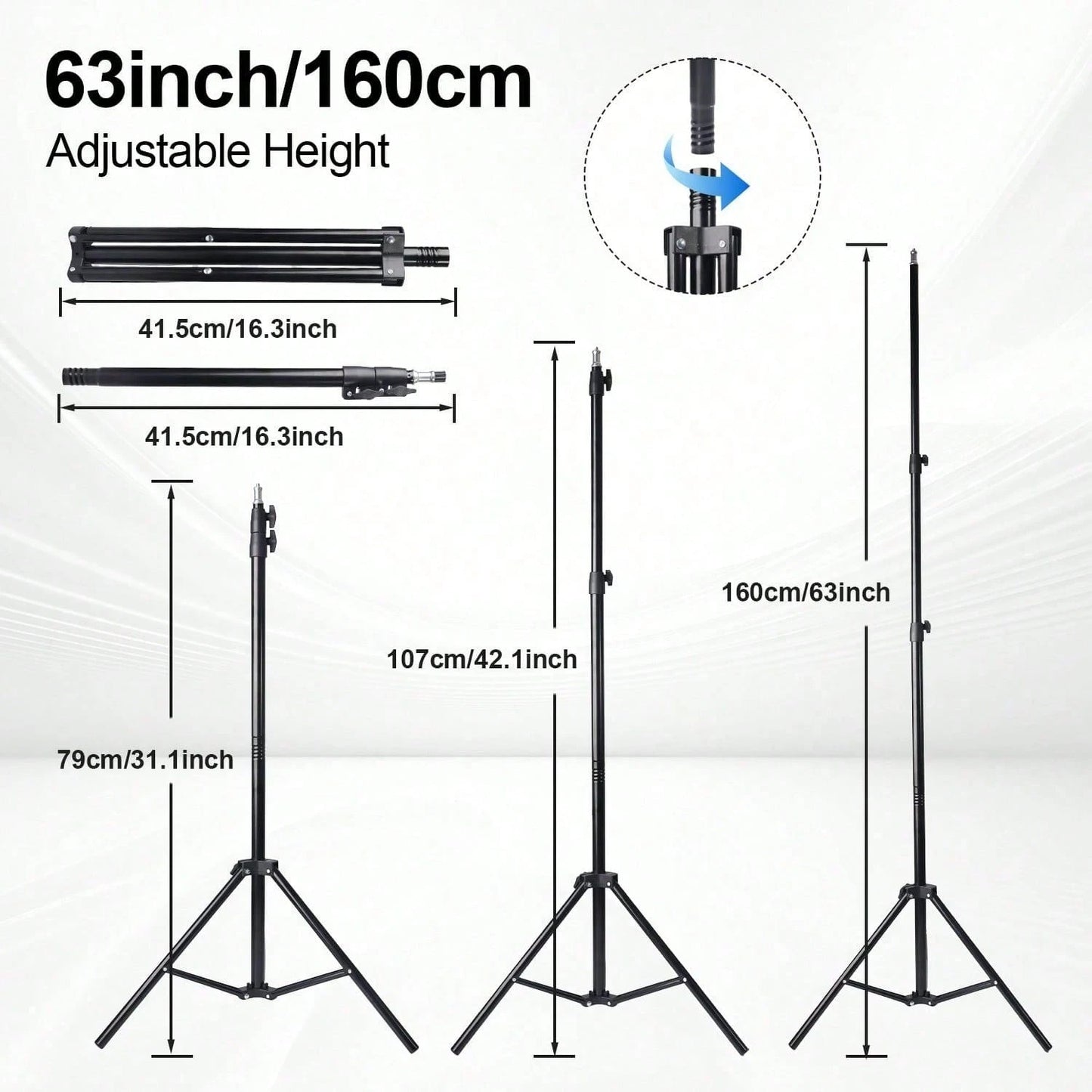 10 Inch LED Square Light With Adjustable Tripod (42cm Extension Rod Extends To 160cm), Two-Piece Design, Cool Black Tripod, 3 Color Modes, Multifunctional Fill Light For Selfies/Makeup/Live Streaming