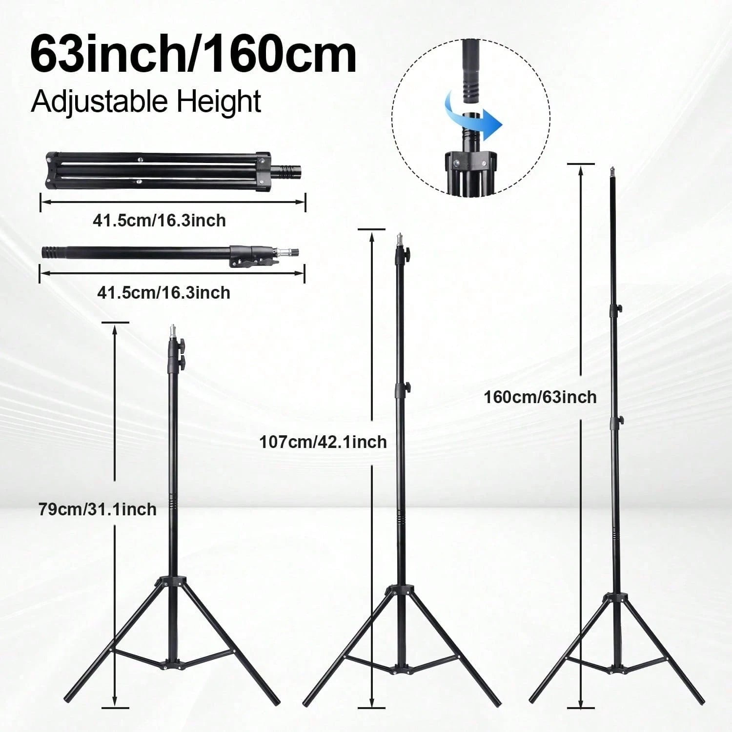 10 Inch LED Square Light With Adjustable Tripod (42cm Extension Rod Extends To 160cm), Two-Piece Design, Cool Black Tripod, 3 Color Modes, Multifunctional Fill Light For Selfies/Makeup/Live Streaming
