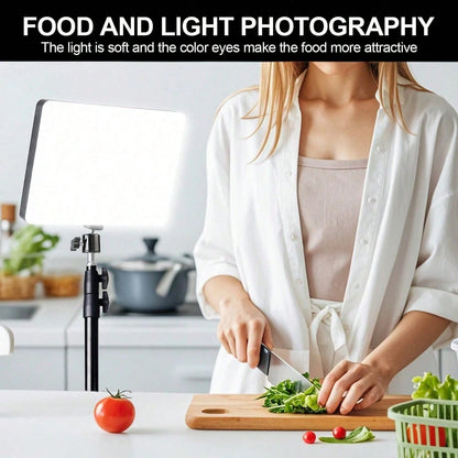 10 Inch LED Square Light With Adjustable Tripod (42cm Extension Rod Extends To 160cm), Two-Piece Design, Cool Black Tripod, 3 Color Modes, Multifunctional Fill Light For Selfies/Makeup/Live Streaming