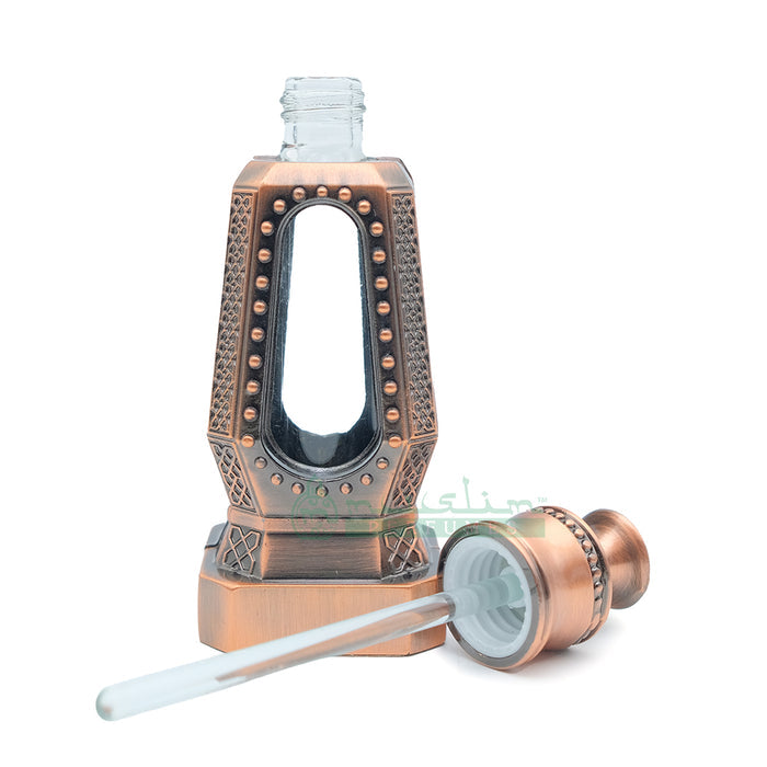 10 ml Black Oud Perfume Oil in Dubai Design Antique Copper 4-Sided Crystal Dipstick Bottle