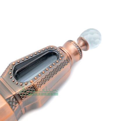 10 ml Black Oud Perfume Oil in Dubai Design Antique Copper 4-Sided Crystal Dipstick Bottle