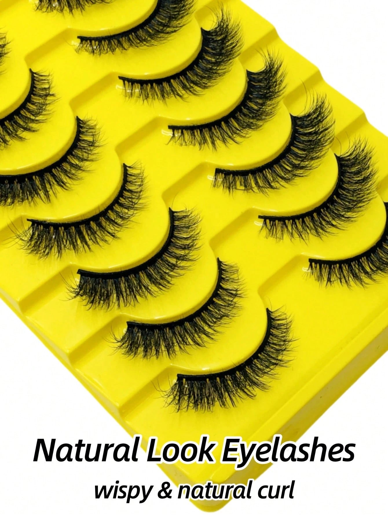 10 Pairs Cat Eye Effect False Eyelashes, Fluffy And Soft Black Lash Stems, Delicate And Natural, Dense Faux Mink, Full Strip Fake Lashes