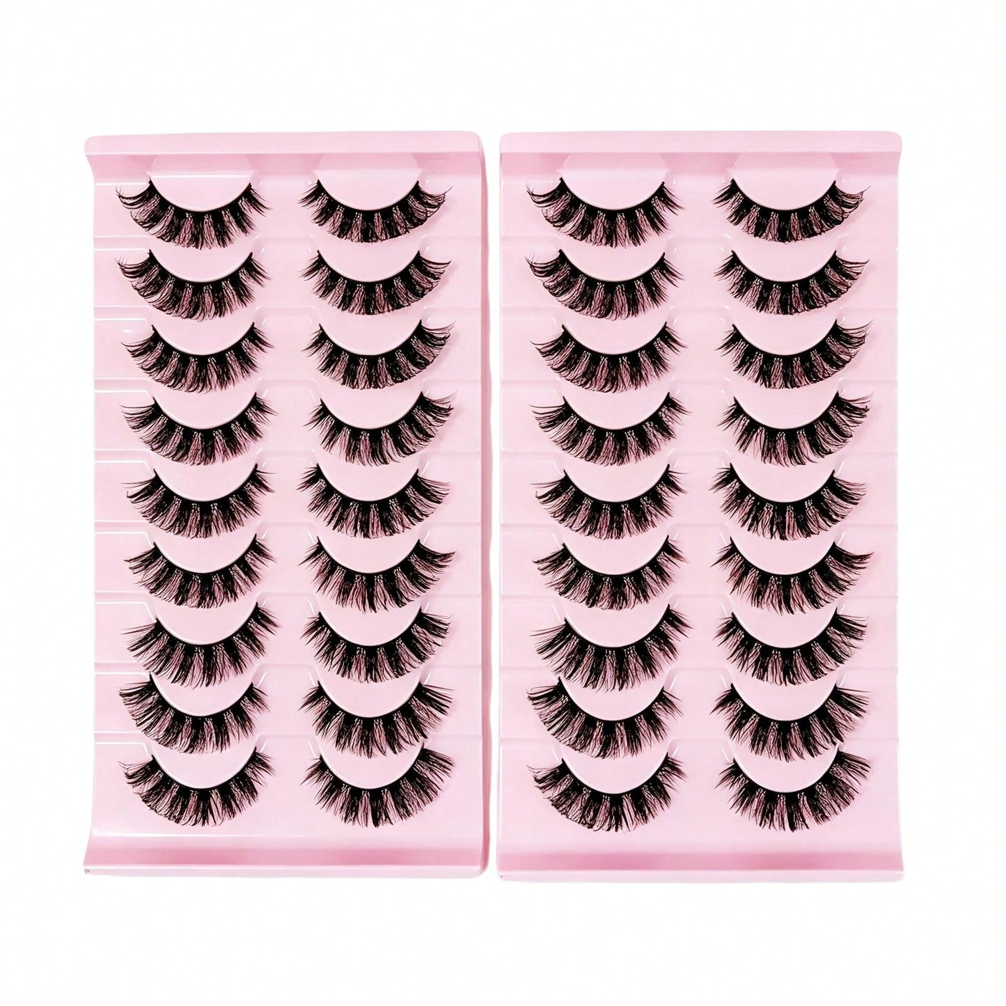 10 Pairs Of Russian False Eyelashes, Fluffy Mink Fur False Eyelashes, 3D Stereoscopic False Eyelashes, Slim And Curled, Eyelash Grafting Set, Whole False Eyelashes, Can Elongate And Thicken The Eye Ta