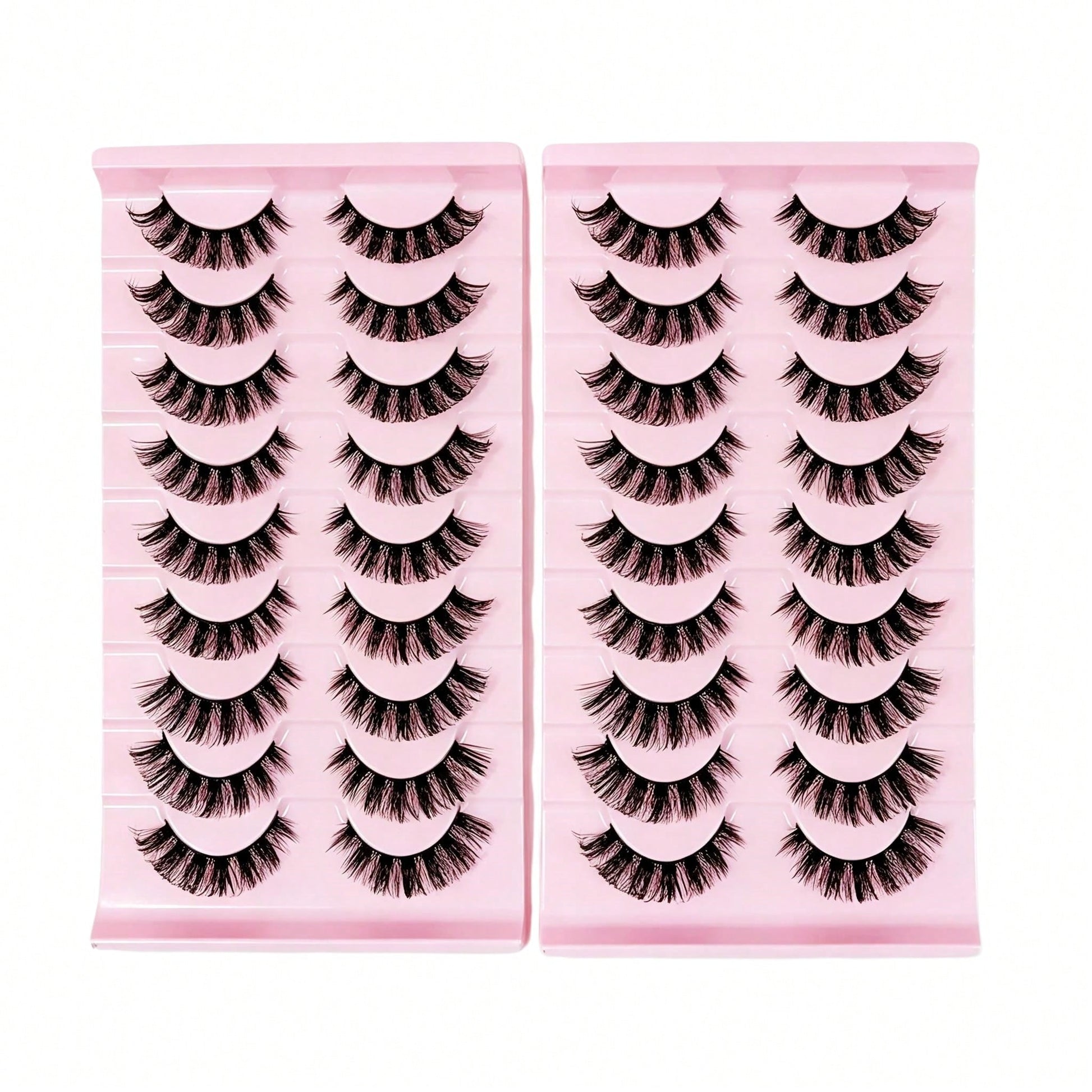 10 Pairs Of Russian False Eyelashes, Fluffy Mink Fur False Eyelashes, 3D Stereoscopic False Eyelashes, Slim And Curled, Eyelash Grafting Set, Whole False Eyelashes, Can Elongate And Thicken The Eye Ta