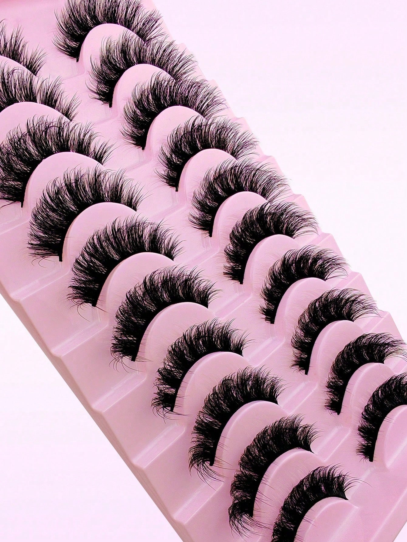 10 Pairs Of Russian False Eyelashes, Russian Thick False Eyelashes, Creating Dramatic And Messy Mink Fur False Eyelashes, Eyelash Grafting Set, Whole False Eyelashes
