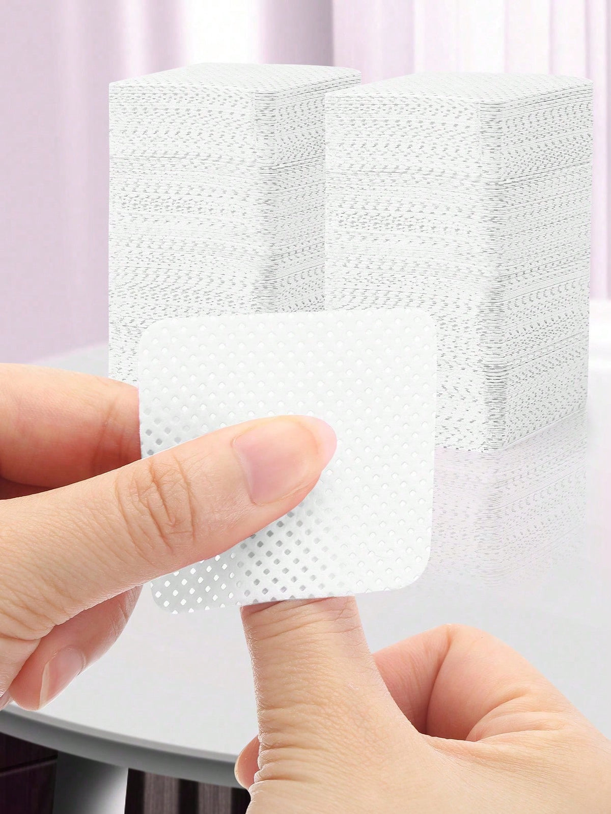 1000/600/300/100/50pcs Lint-Free Nail Cleansing Wipes, Nail Polish Remover Pads, Eyelash Extension Cleaning Wipes, Soft Non-Woven Acetone Nail Polish Remover Pads, Used For Nail Preparation And Gel Na