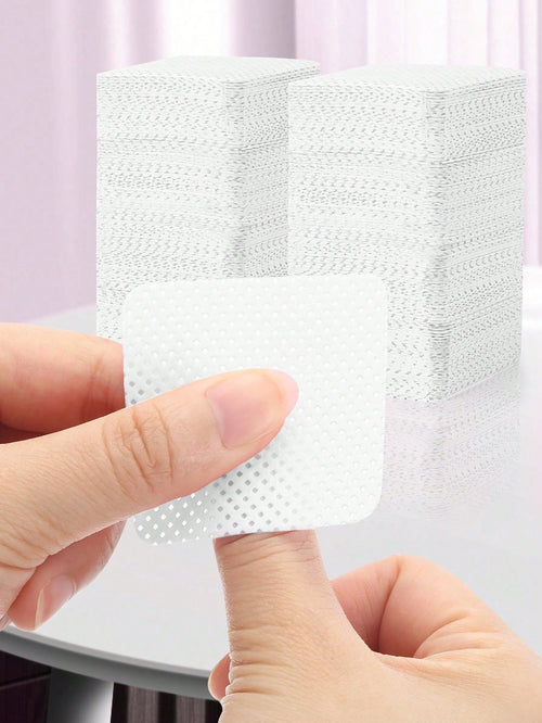 1000/600/300/100/50pcs Lint-Free Nail Cleansing Wipes, Nail Polish Remover Pads, Eyelash Extension Cleaning Wipes, Soft Non-Woven Acetone Nail Polish Remover Pads, Used For Nail Preparation And Gel Na