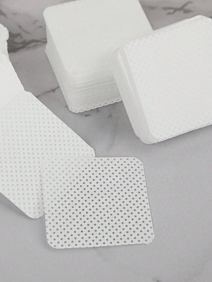1000/600/300/100/50pcs Lint-Free Nail Cleansing Wipes, Nail Polish Remover Pads, Eyelash Extension Cleaning Wipes, Soft Non-Woven Acetone Nail Polish Remover Pads, Used For Nail Preparation And Gel Na