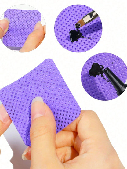 1000/600/300/100/50pcs Lint-Free Nail Cleansing Wipes, Nail Polish Remover Pads, Eyelash Extension Cleaning Wipes, Soft Non-Woven Acetone Nail Polish Remover Pads, Used For Nail Preparation And Gel Na