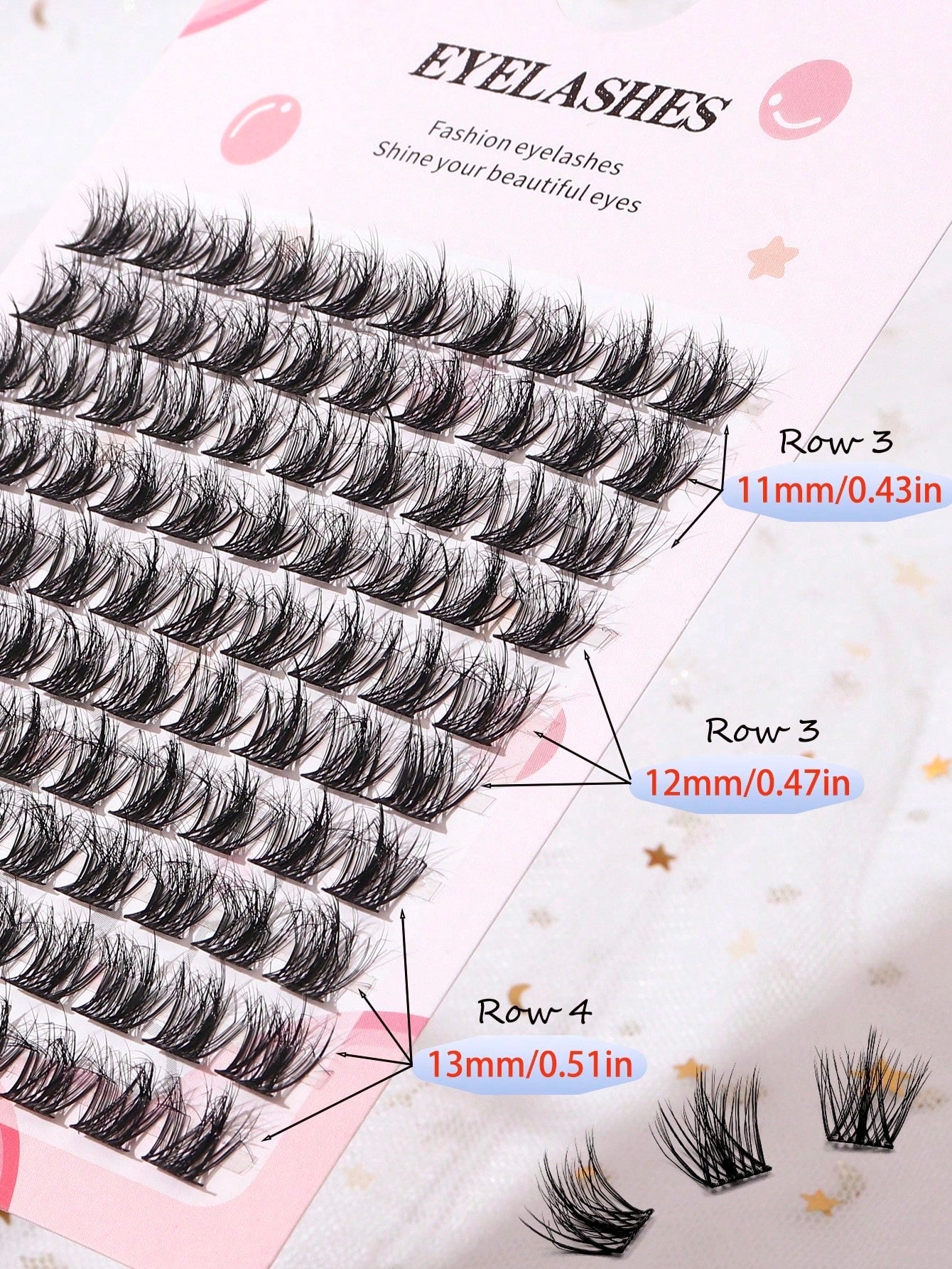 100pcs/Pack C-Curl Fluffy 3D Volume False Eyelashes, New Single Cluster C-Curl Natural Criss-Cross Fake Lashes, Party Cosplay Eyelash Extensions, Eyelash Clusters, Individual False Lashes