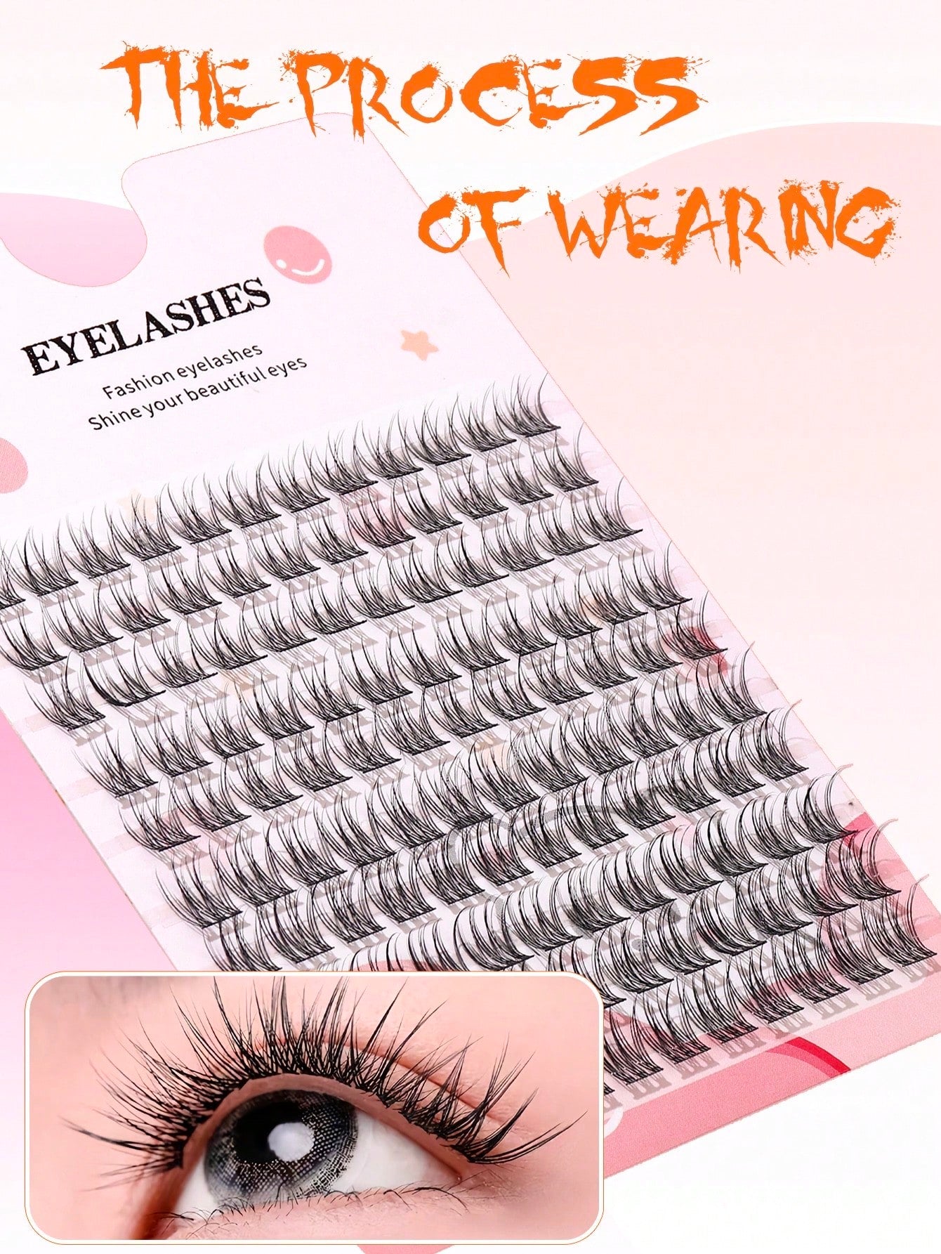 100pcs/Pack C-Curl Fluffy 3D Volume False Eyelashes, New Single Cluster C-Curl Natural Criss-Cross Fake Lashes, Party Cosplay Eyelash Extensions, Eyelash Clusters, Individual False Lashes