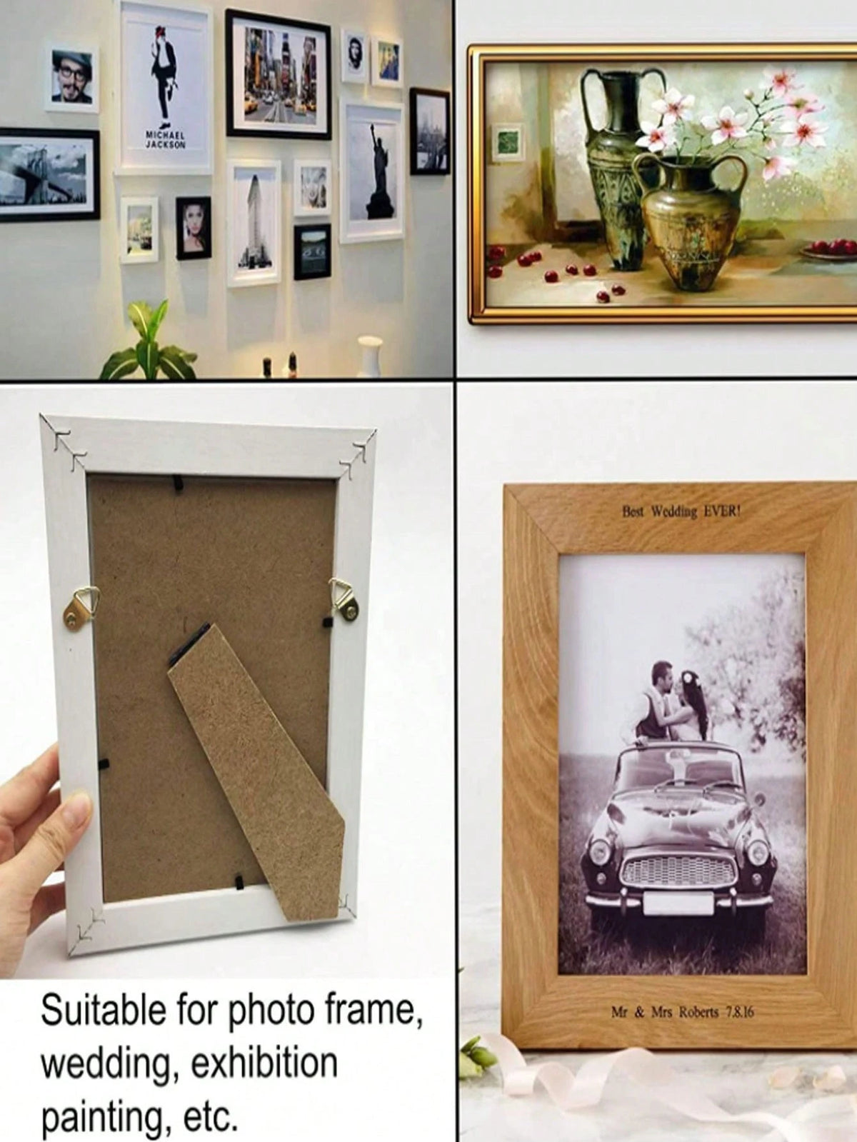 100pcs Triangle D-Rings Picture Frame Hardware Hooks, Triangular Hanging Loops Screw Included For Canvas Painting Wall Decor