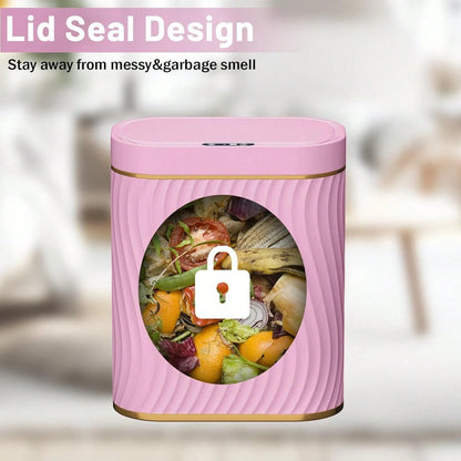 10L/2.6 Gallon Smart Small Trash Can, Smart Pop-Up Lid Kitchen Trash Can, Bathroom, Kitchen, Bedroom, Powder Room, Craft Room, Office, College Trash Basket
