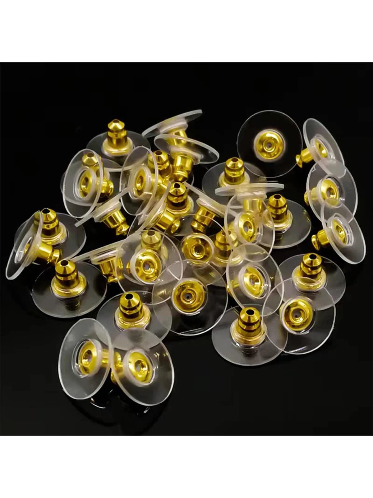 10pcs Bullet-shaped Color Retention Plating Earring Backs, Diy Jewelry Making Ear Stud Backs To Prevent Loss And Slipping