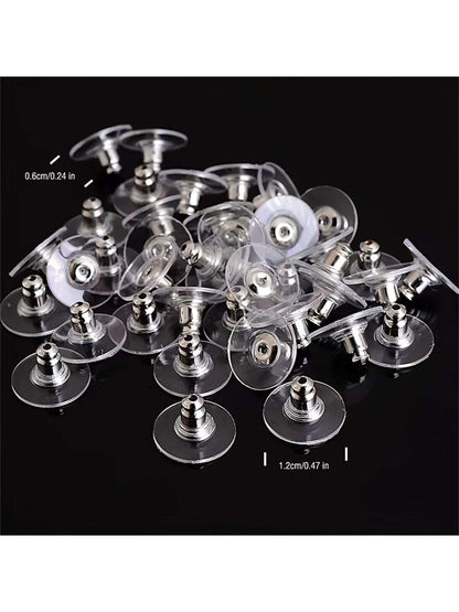 10pcs Bullet-shaped Color Retention Plating Earring Backs, Diy Jewelry Making Ear Stud Backs To Prevent Loss And Slipping