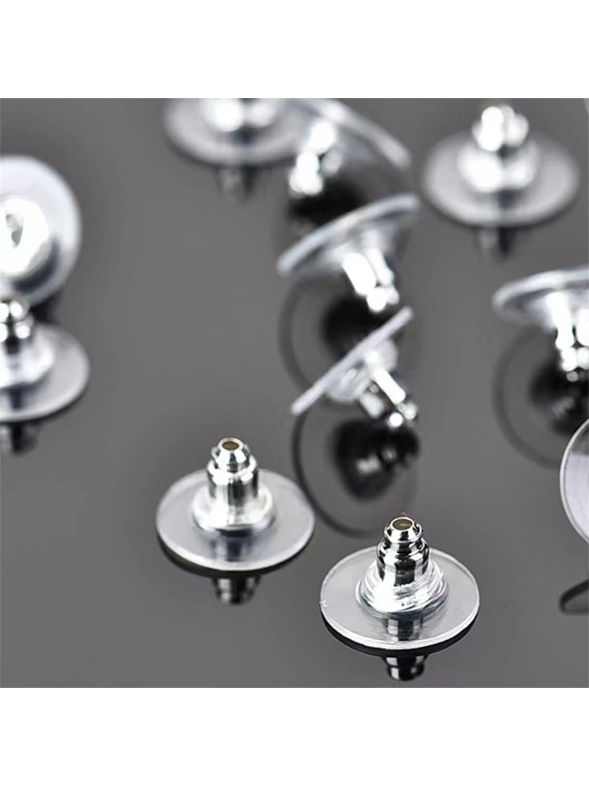 10pcs Bullet-shaped Color Retention Plating Earring Backs, Diy Jewelry Making Ear Stud Backs To Prevent Loss And Slipping