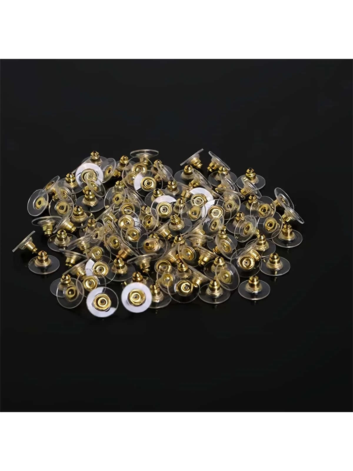 10pcs Bullet-shaped Color Retention Plating Earring Backs, Diy Jewelry Making Ear Stud Backs To Prevent Loss And Slipping