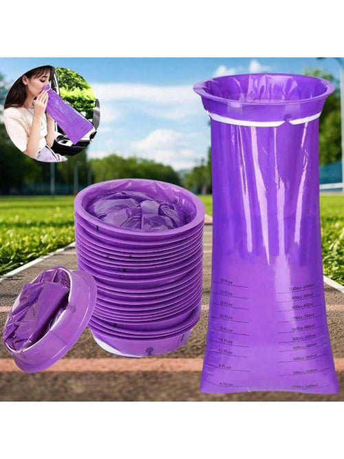 10Pcs Disposable Vomit Bags- Leak Proof Medical Grade, Portable Vomit Bags, 2000ml Per Pack, For Nausea, Travel Motion Sickness, Cars, Planes And Boats, Sports.