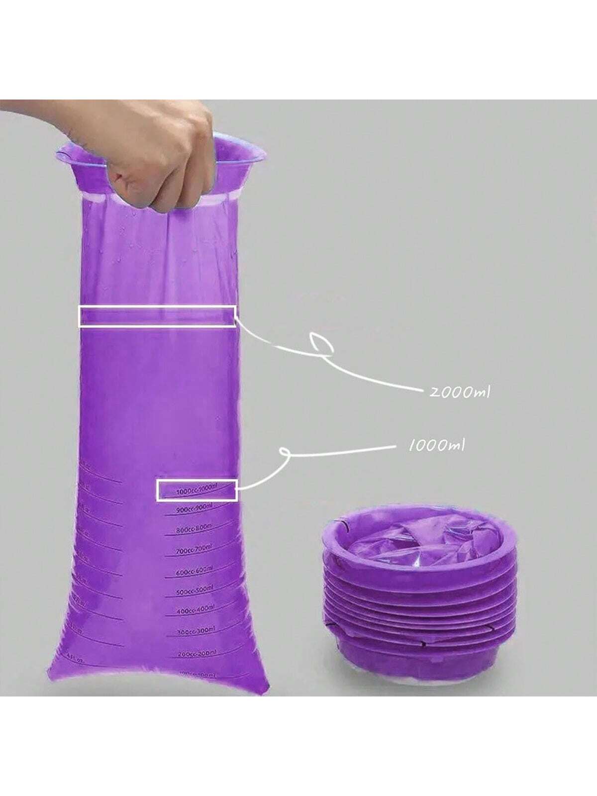 10Pcs Disposable Vomit Bags- Leak Proof Medical Grade, Portable Vomit Bags, 2000ml Per Pack, For Nausea, Travel Motion Sickness, Cars, Planes And Boats, Sports.