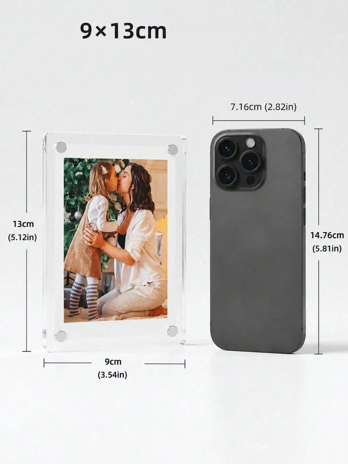 10pcs Magnetic Photo Frames, 9 X 13cm (3.5 X 5in) Refrigerator Magnet Photo Clips, Home Decor Gift, Refrigerator And Desktop Photo Display, Dual-Use Magnetic Refrigerator Magnet And Desktop Photo Stan
