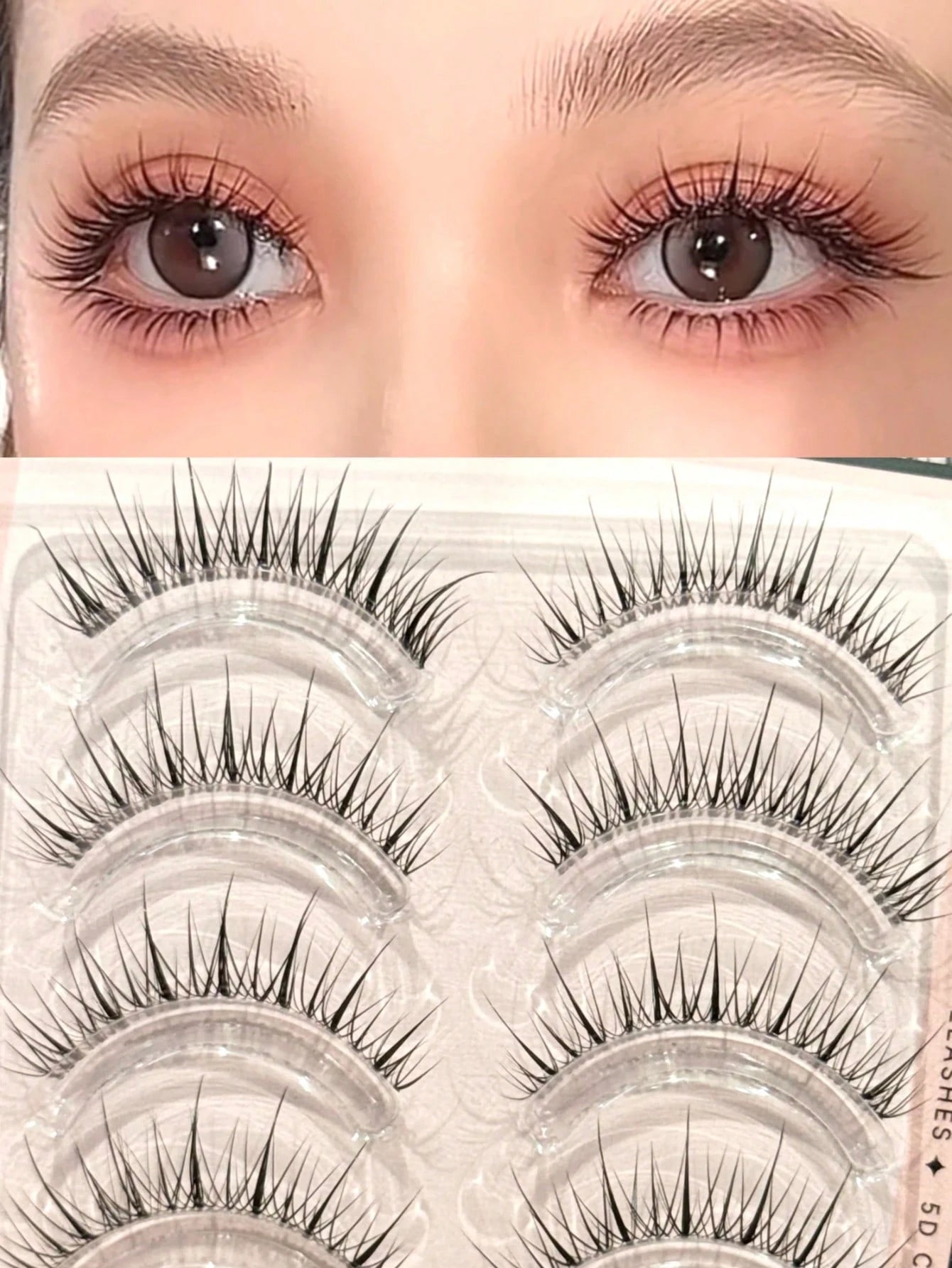 10pcs/Pack Lightweight Luxury Thai Style False Eyelashes, Natural Transparent Lash Strip, Super Realistic For Beginners Strip Lashes,Lashes,Eyelashes,Fake Lashes