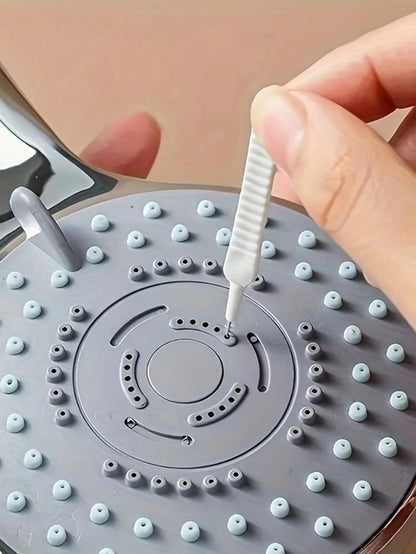 10pcs Shower Head Cleaning Brushes, Bathroom Scouring Pad Sticks Precision Nozzle Clog Remover Tools,Hard Water Stain Remover