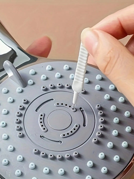 10pcs Shower Head Cleaning Brushes, Bathroom Scouring Pad Sticks Precision Nozzle Clog Remover Tools,Hard Water Stain Remover