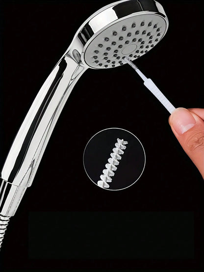 10pcs Shower Head Cleaning Brushes, Bathroom Scouring Pad Sticks Precision Nozzle Clog Remover Tools,Hard Water Stain Remover