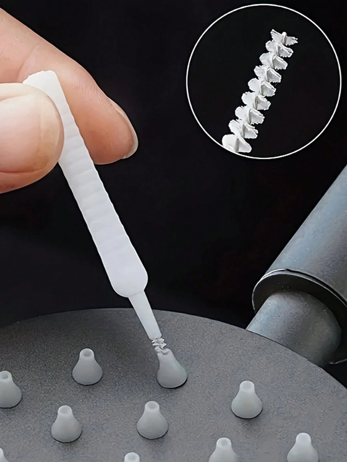 10pcs Shower Head Cleaning Brushes, Bathroom Scouring Pad Sticks Precision Nozzle Clog Remover Tools,Hard Water Stain Remover