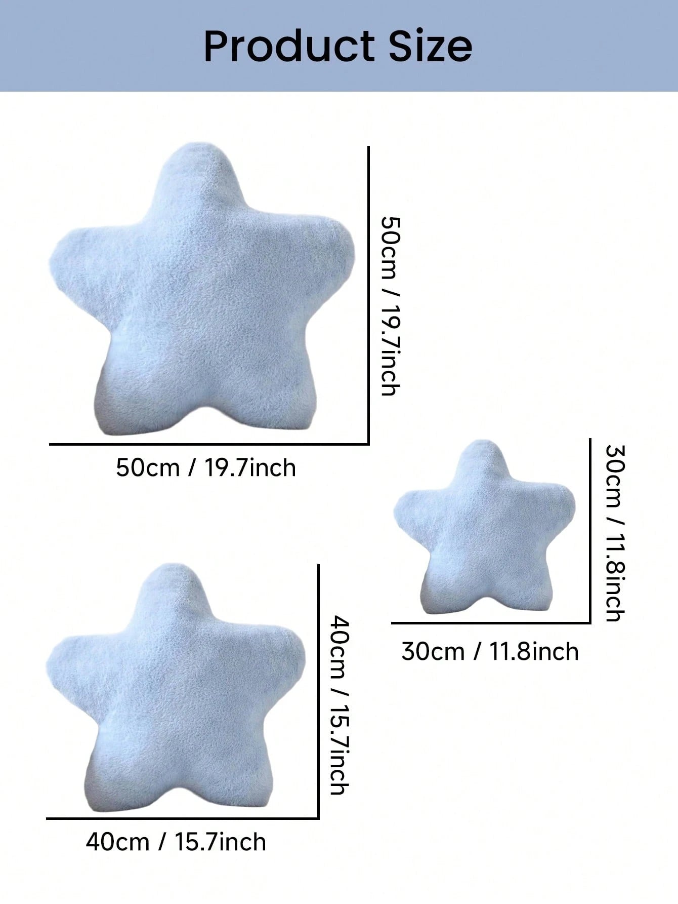 11.81"/15.74" Cute Star Shaped Throw Pillow, Soft Faux Fur Material, Christmas Decoration For Sofa, Bedroom, Living Room, Great Christmas Gift For Family And Friends