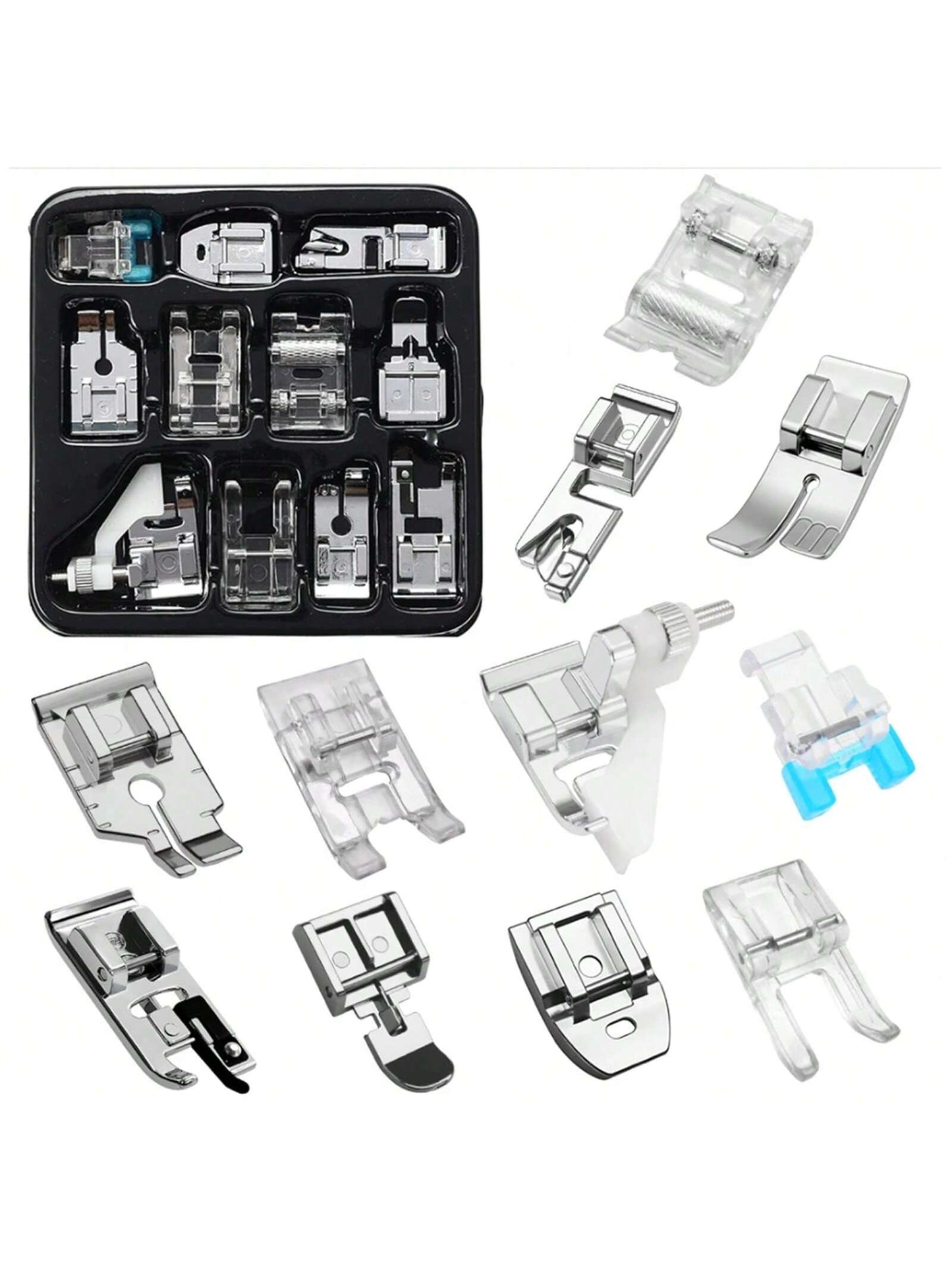 11 PCS Sewing Machine Presser Foot Set For Singer Brother Babylock Janome Low Shank Sewing Machine Accessories ﻿