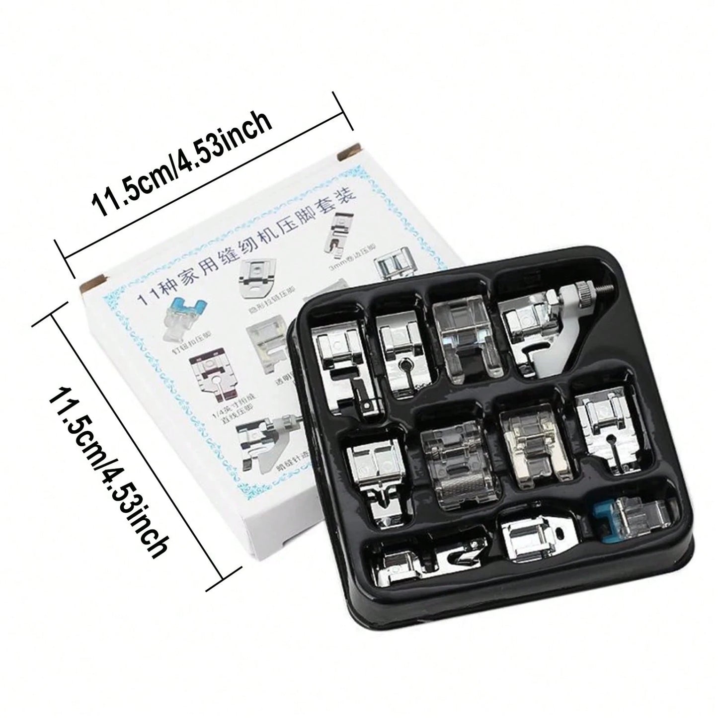 11 PCS Sewing Machine Presser Foot Set For Singer Brother Babylock Janome Low Shank Sewing Machine Accessories ﻿