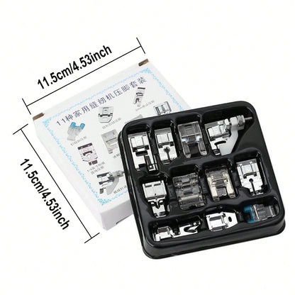 11 PCS Sewing Machine Presser Foot Set For Singer Brother Babylock Janome Low Shank Sewing Machine Accessories ﻿