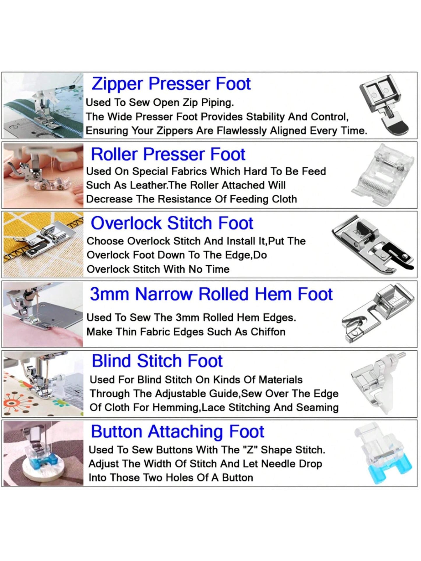 11 PCS Sewing Machine Presser Foot Set For Singer Brother Babylock Janome Low Shank Sewing Machine Accessories ﻿