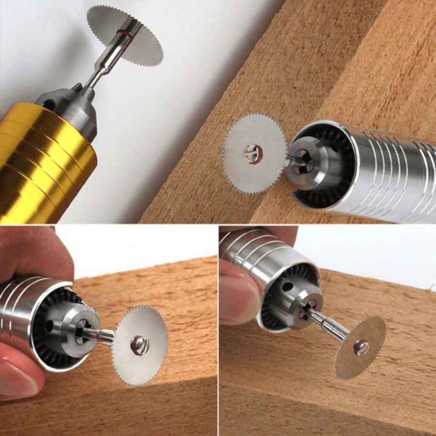11pcs High Speed Steel Circular Saw Blade Set, Mini Wood Cutting Circular Discs, 10pcs Blades + 1 Shaft