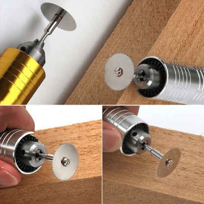 11pcs High Speed Steel Circular Saw Blade Set, Mini Wood Cutting Circular Discs, 10pcs Blades + 1 Shaft