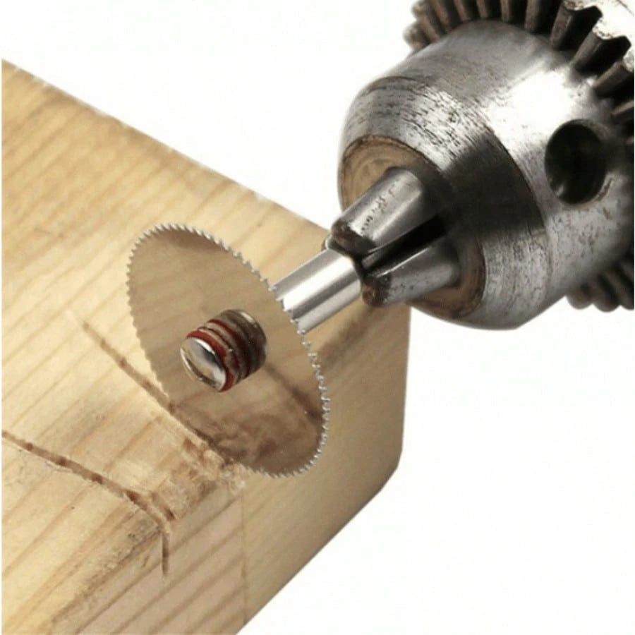11pcs High Speed Steel Circular Saw Blade Set, Mini Wood Cutting Circular Discs, 10pcs Blades + 1 Shaft