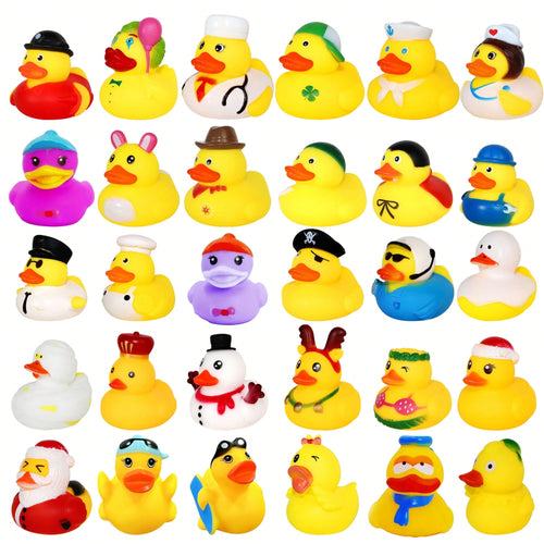 12/24/30pcs Multi-Style Small Gift Duck Figurines, Event Party Supplies, Suitable For New Year, Summer, Graduation Season, Holiday Party Gift Bag Fillers, Summer Beach, Cruise, Car Decoration