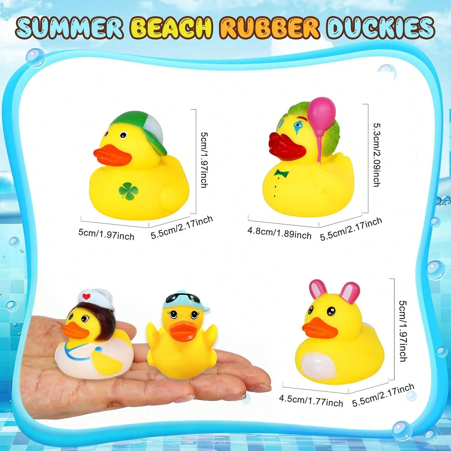 12/24/30pcs Multi-Style Small Gift Duck Figurines, Event Party Supplies, Suitable For New Year, Summer, Graduation Season, Holiday Party Gift Bag Fillers, Summer Beach, Cruise, Car Decoration