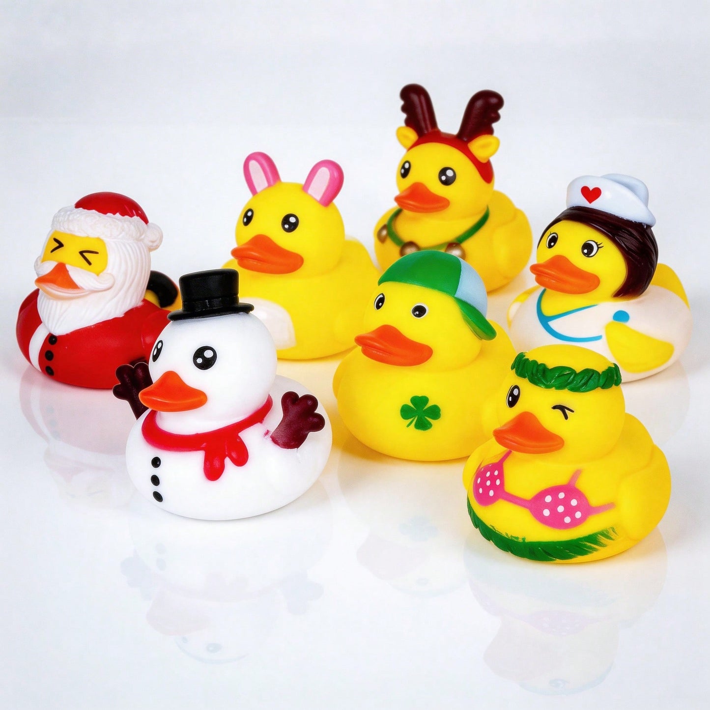 12/24/30pcs Multi-Style Small Gift Duck Figurines, Event Party Supplies, Suitable For New Year, Summer, Graduation Season, Holiday Party Gift Bag Fillers, Summer Beach, Cruise, Car Decoration