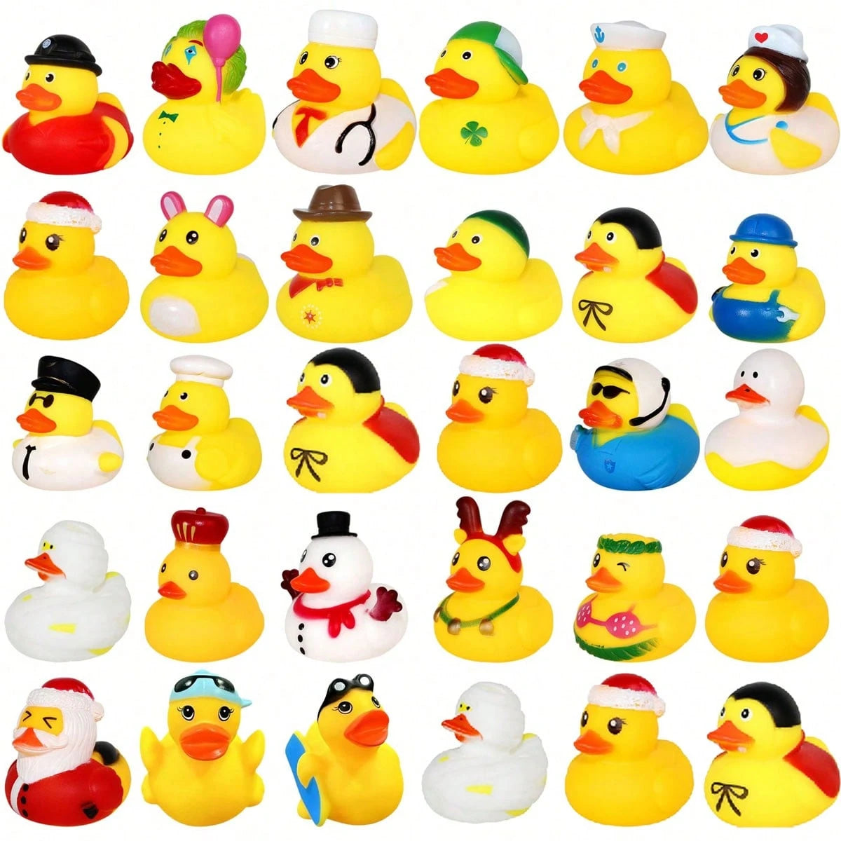 12/24/30pcs Multi-Style Small Gift Duck Figurines, Event Party Supplies, Suitable For New Year, Summer, Graduation Season, Holiday Party Gift Bag Fillers, Summer Beach, Cruise, Car Decoration