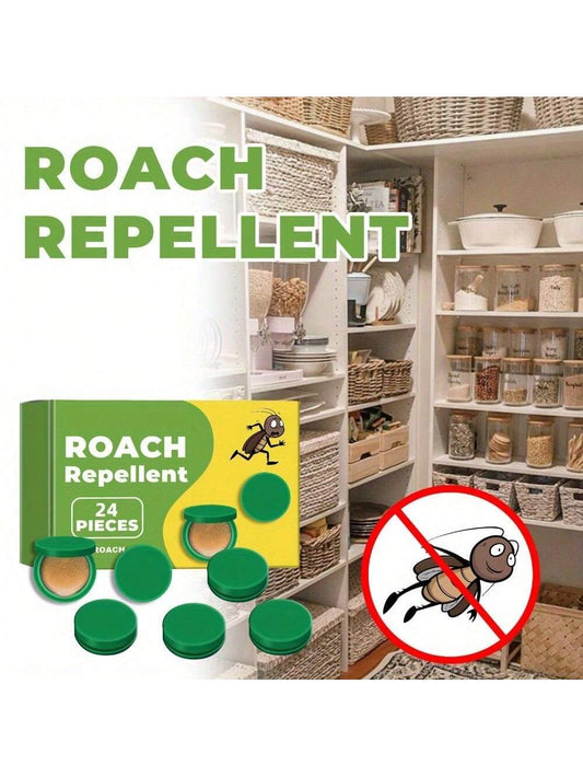 12/24 Pack Indoor/Outdoor Cockroach Abatement Traps- Quick Catch Bait Stations For Small & Large Cockroaches, Effective Cockroach Repellent